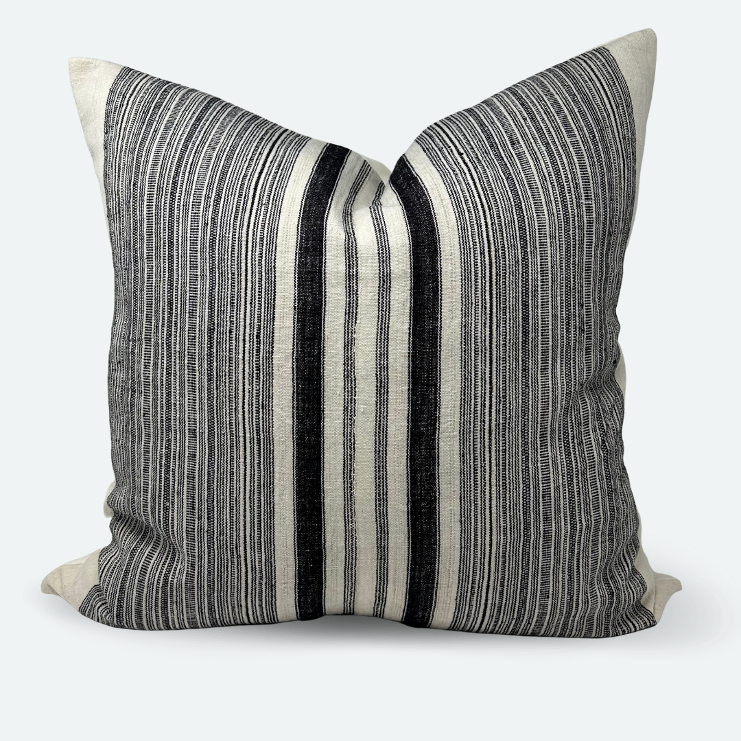 CUSTOM Square Pillow Cover - Black Hemp