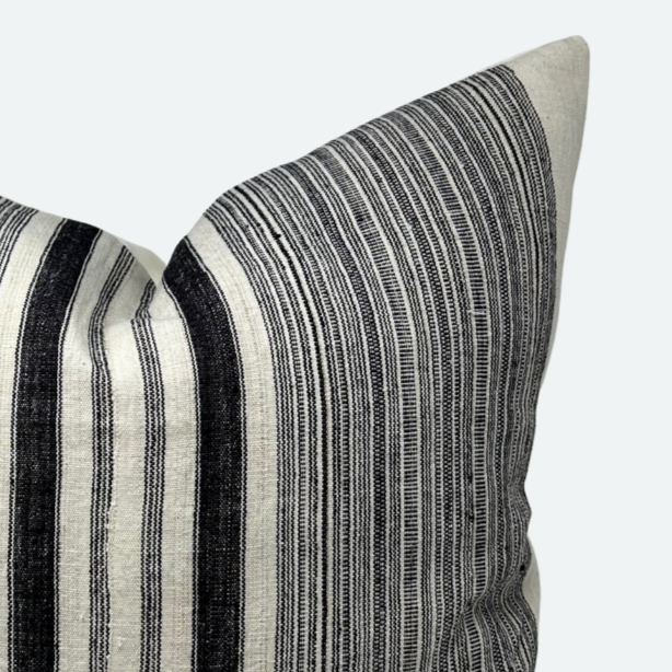 CUSTOM Square Pillow Cover - Black Hemp