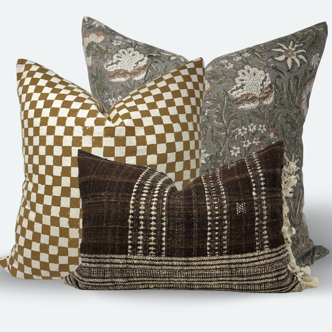 Checkered Elegance Sofa and Bed Bundle - 3pc Set