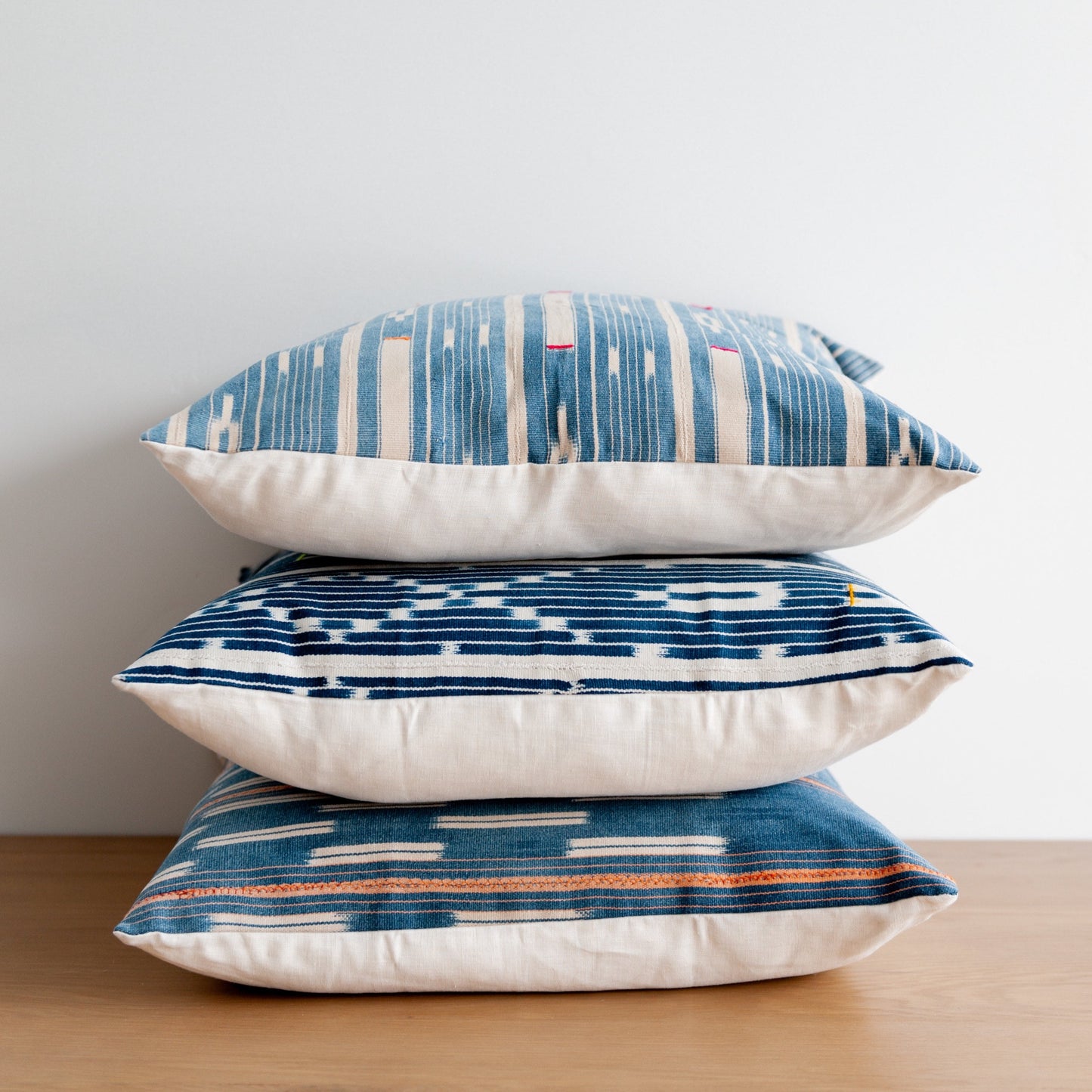 Square Pillow Cover Bundle - Pink & Blue Baoule