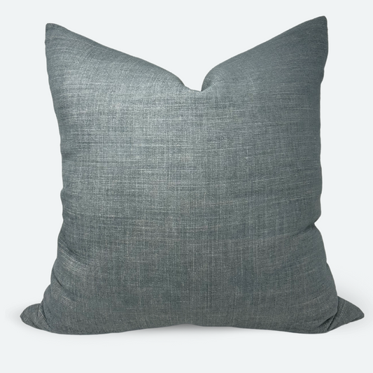 Square Pillow Cover - Dusty Blue Plush