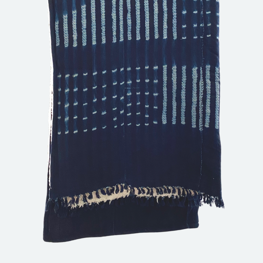 Sherpa Throw Blanket - Indigo Shibori