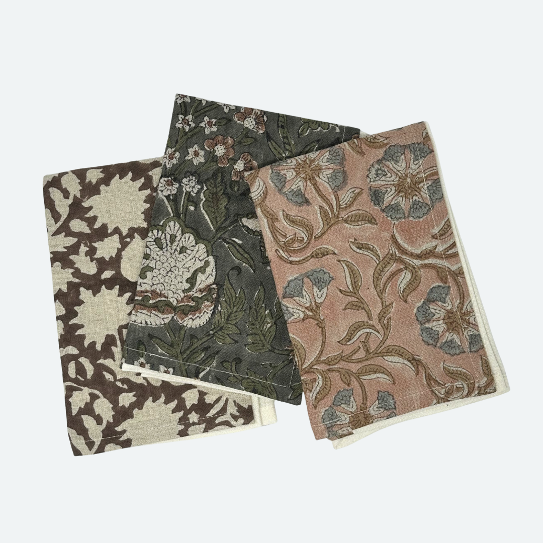 Block Print Linen Napkin | Build Your Own Set