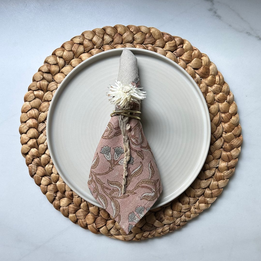 Block Print Linen Napkin | Build Your Own Set
