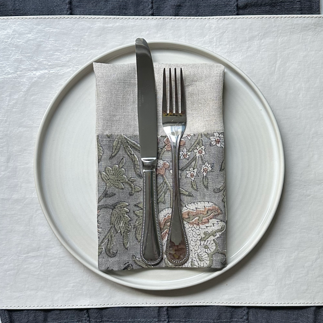 Block Print Linen Napkin | Build Your Own Set