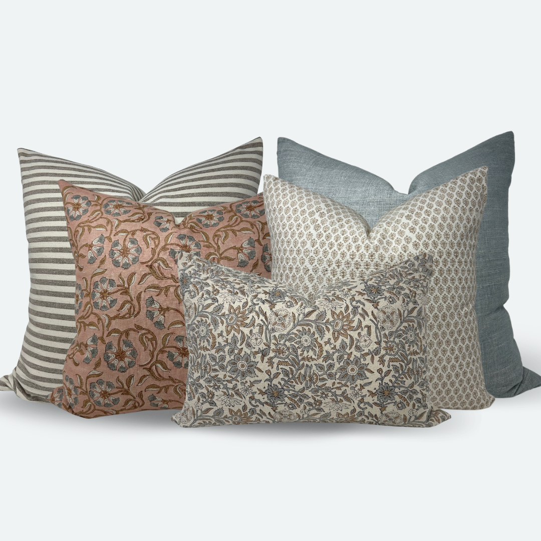 Meadow Mist Sofa and Bed Bundle - 5pc Pillow Cover Set