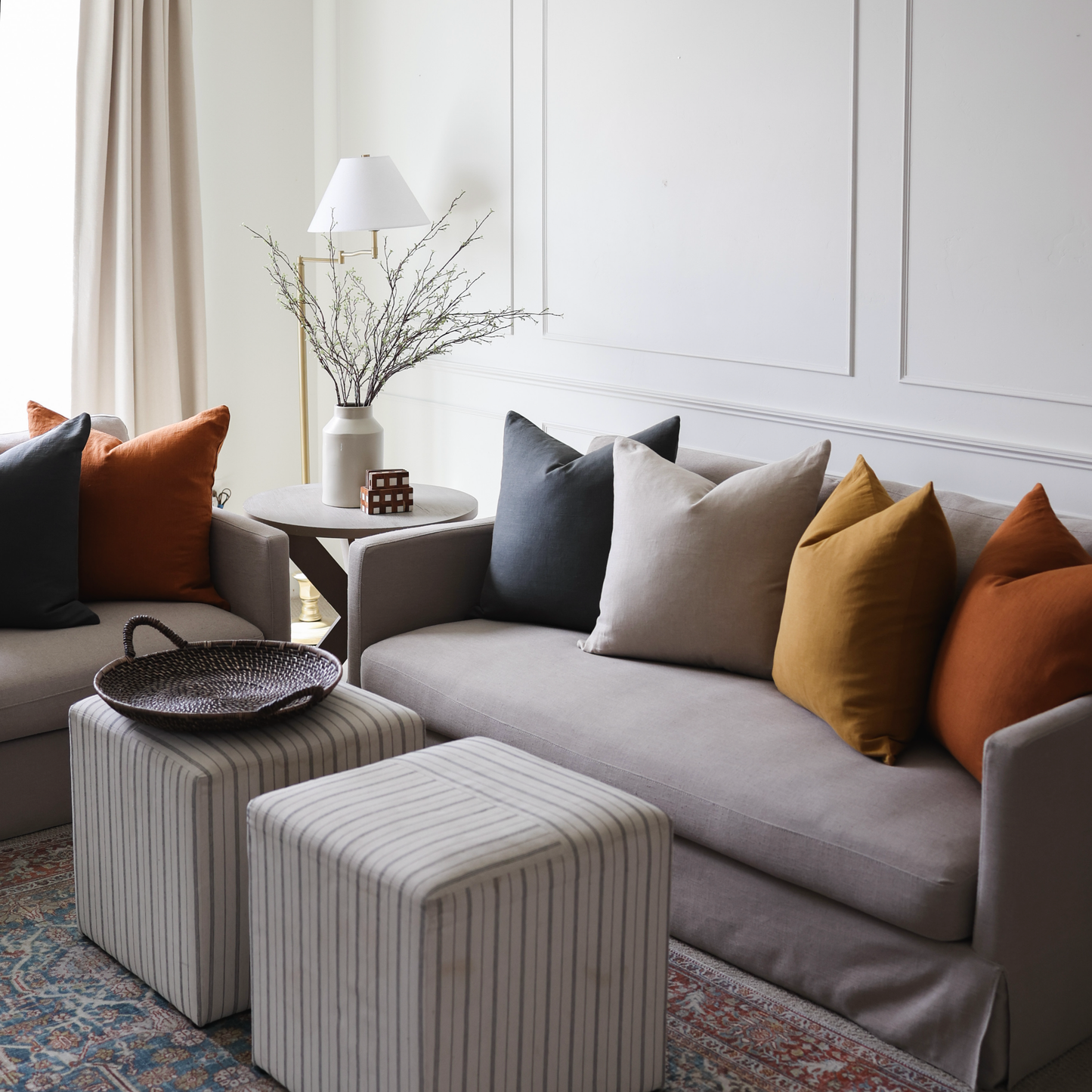 Square Pillow Cover - Oatmeal Relaxed Linen | FINAL SALE