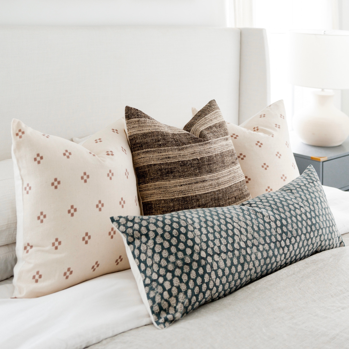 Square Pillow Cover - Mushroom Woven