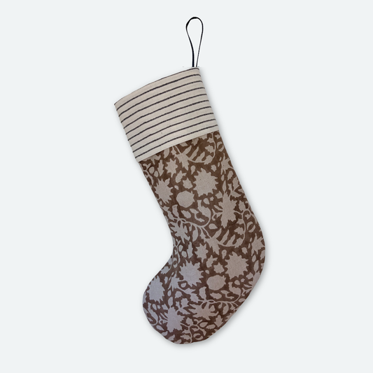 Block Print Christmas Stocking