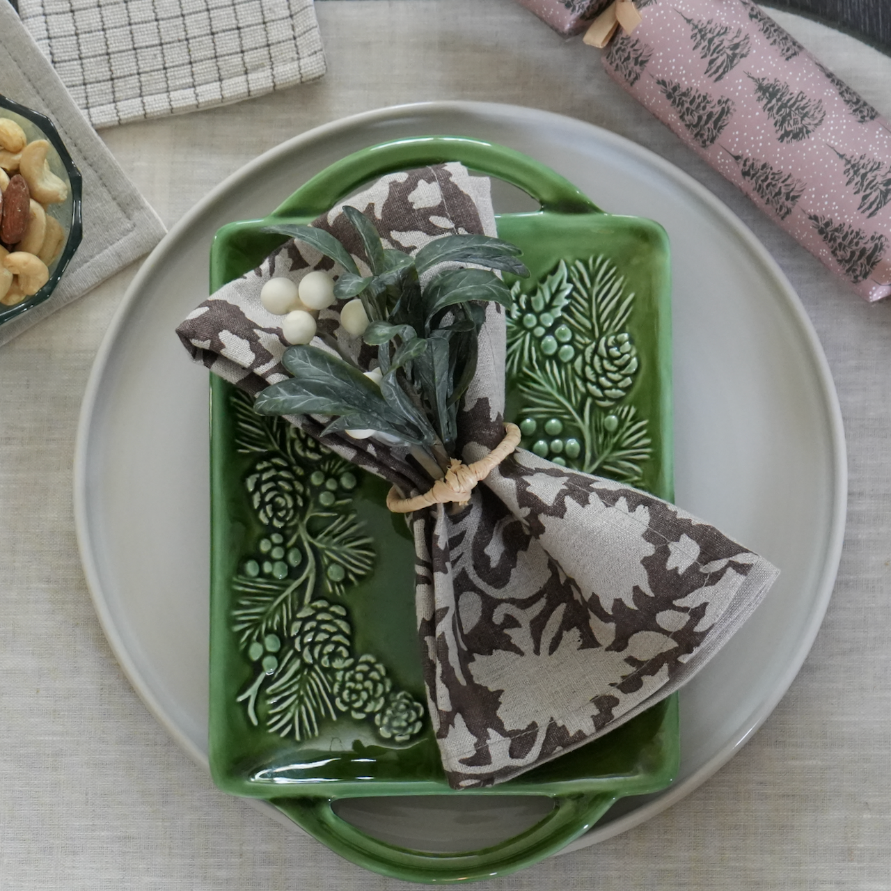 Block Print Linen Napkin | Build Your Own Set