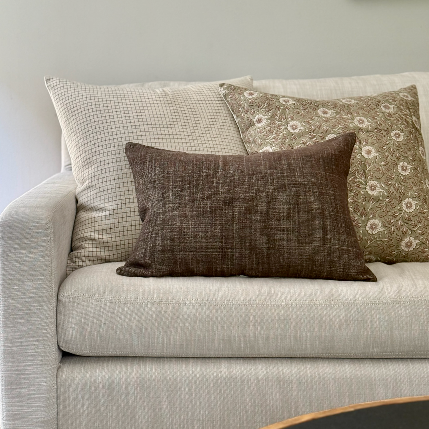 Medium Lumbar Pillow Cover - Brownstone Plush