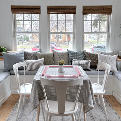 Block Print Linen Square Tablecloth | 56"x56"