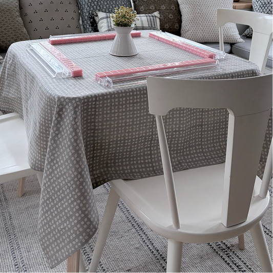 Block Print Linen Square Tablecloth | 56"x56"