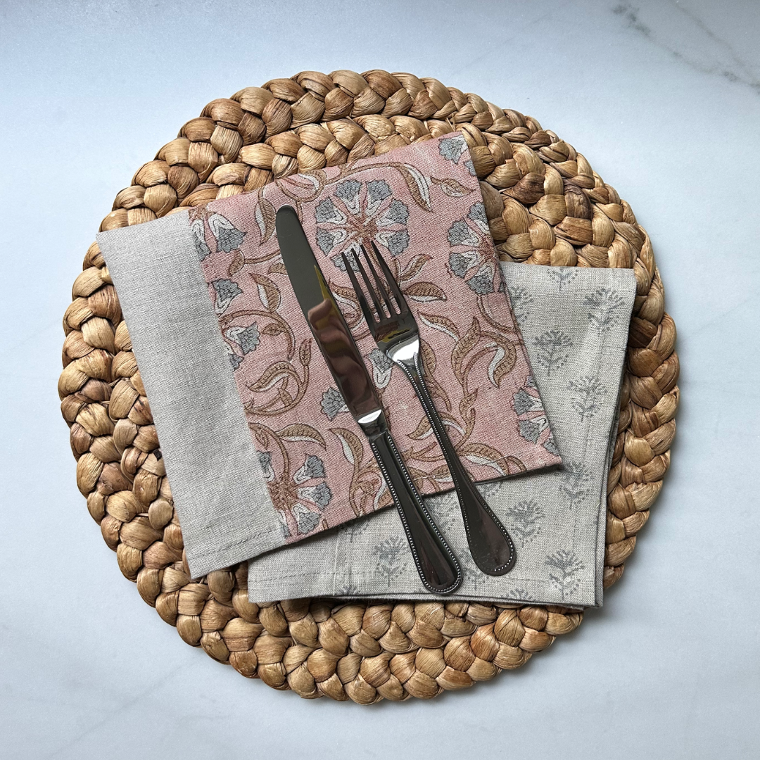 Block Print Linen Napkin