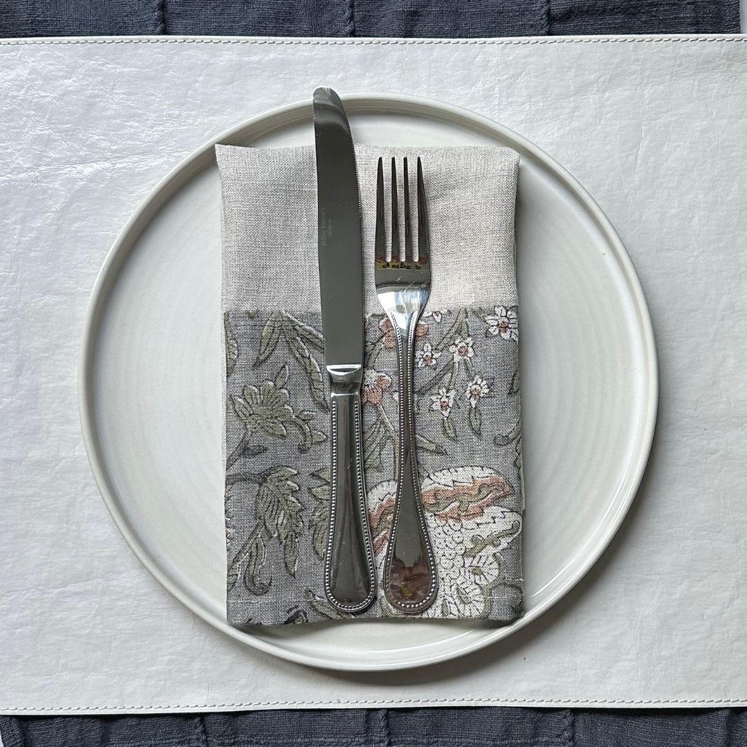 Block Print Linen Napkin