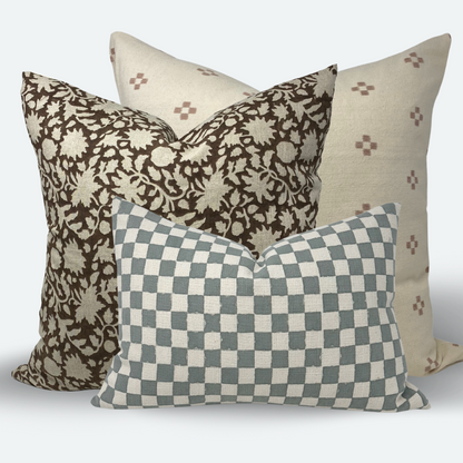 Checkered Chic Sofa and Bed Bundle - 3pc Pillow Cover Set