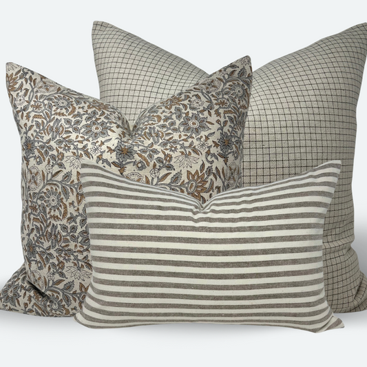 New Neutrals Sofa and Bed Bundle - 3pc Pillow Cover Set