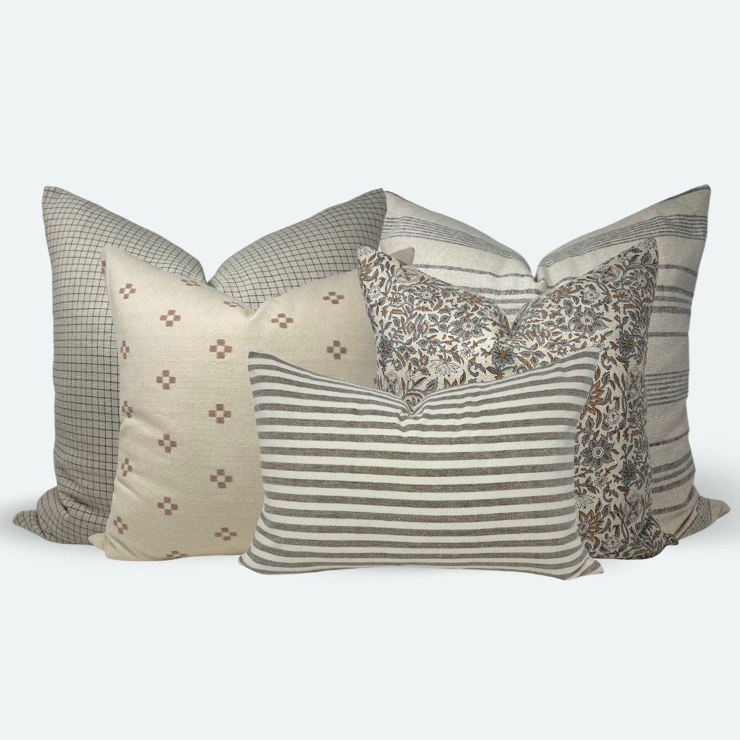 New Neutrals Sofa and Bed Bundle - 5pc Pillow Cover Set