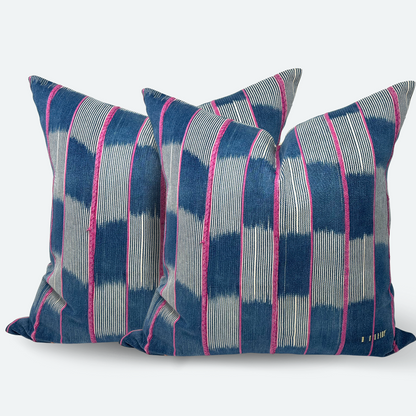 Square Pillow Cover Bundle - Pink & Blue Baoule