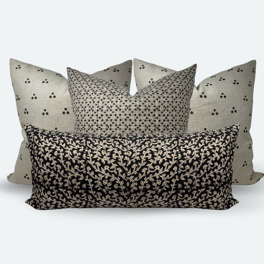 Shadowed Vines Bed Bundle - 4 pc Pillow Cover Set