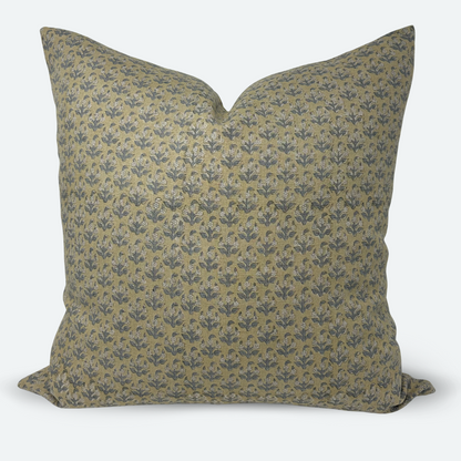 Square Pillow Cover - Floral Field Block Print