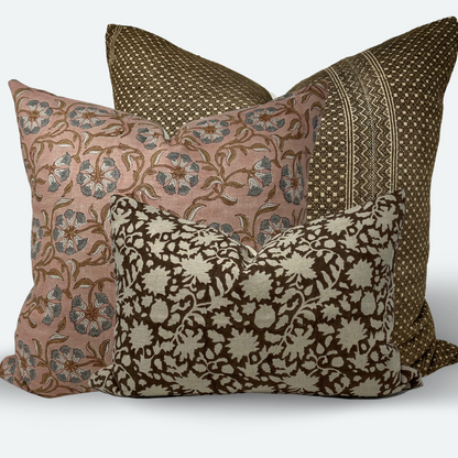 Earthy Flora Sofa and Bed Bundle - 3pc Pillow Cover Set