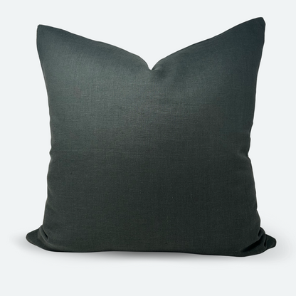 Square Pillow Cover - Ink Linen | FINAL SALE