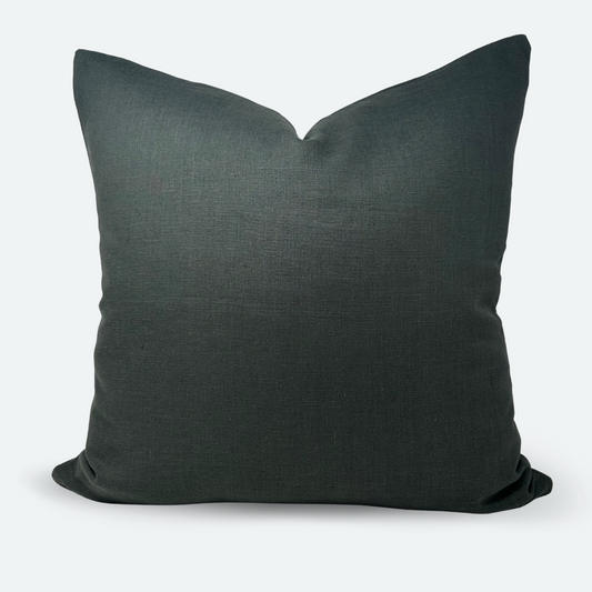 Square Pillow Cover - Ink Linen