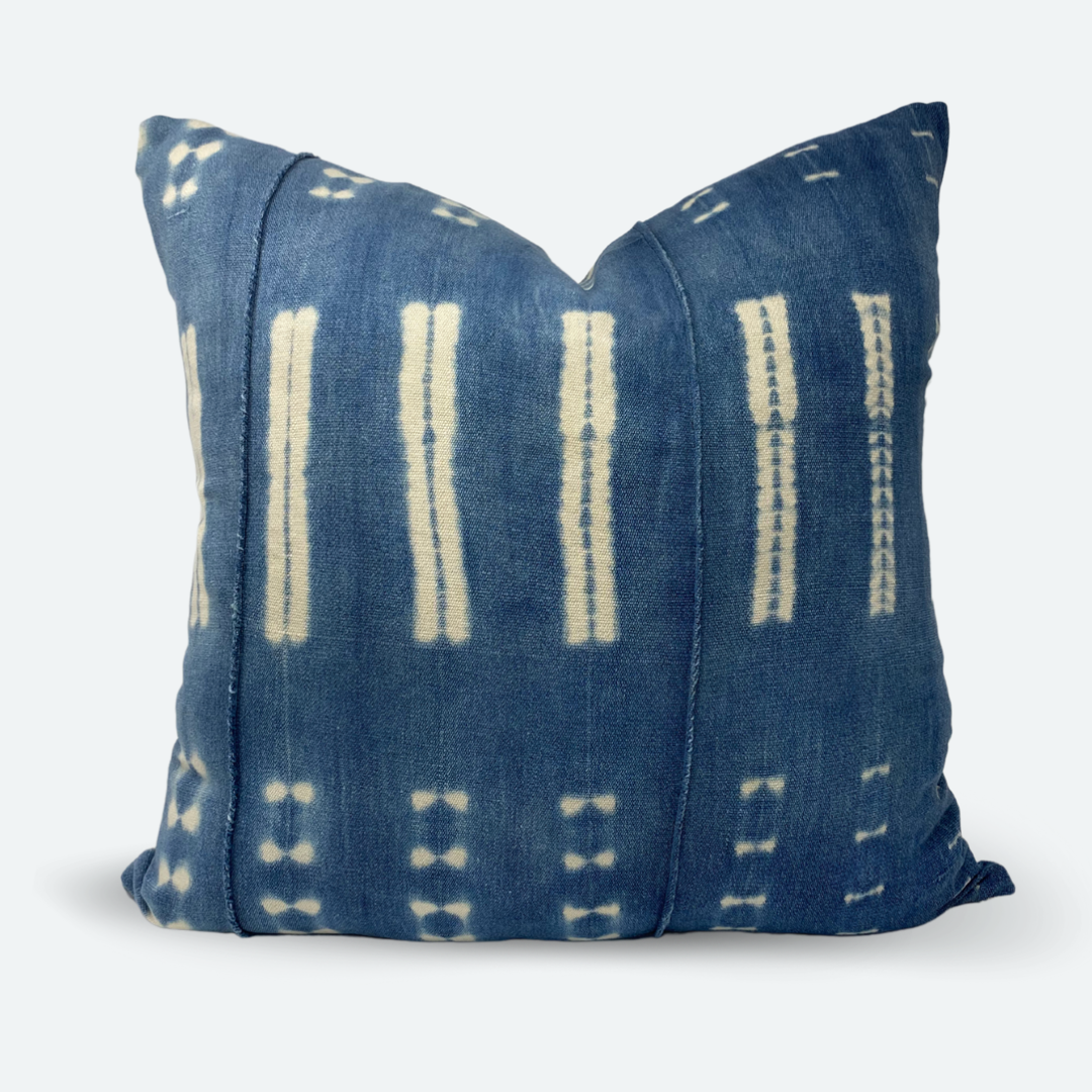 Indigo top shibori pillows
