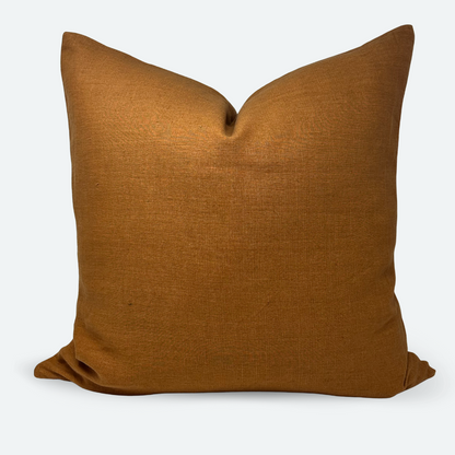 Square Pillow Cover - Rust Linen | FINAL SALE